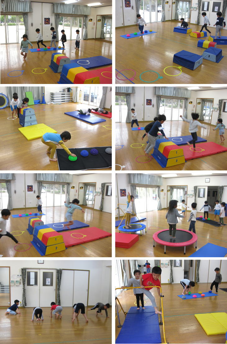 にんじゃとも影の運動遊びの様子