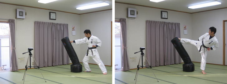 空手 練習動画 撮影