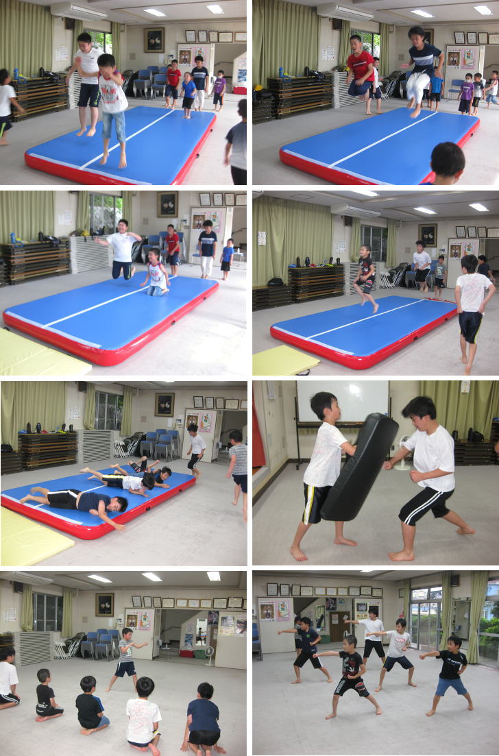 落合空手教室 エアトラック トレーニング