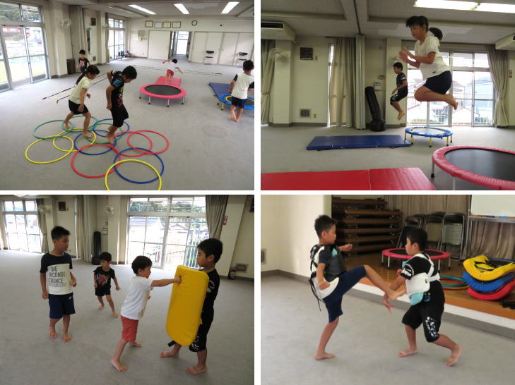 広島市安佐北区深川 こども 運動空手教室 トレーニングと稽古の様子1