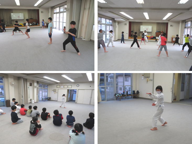 深川空手教室 小学生 幼児 稽古の様子