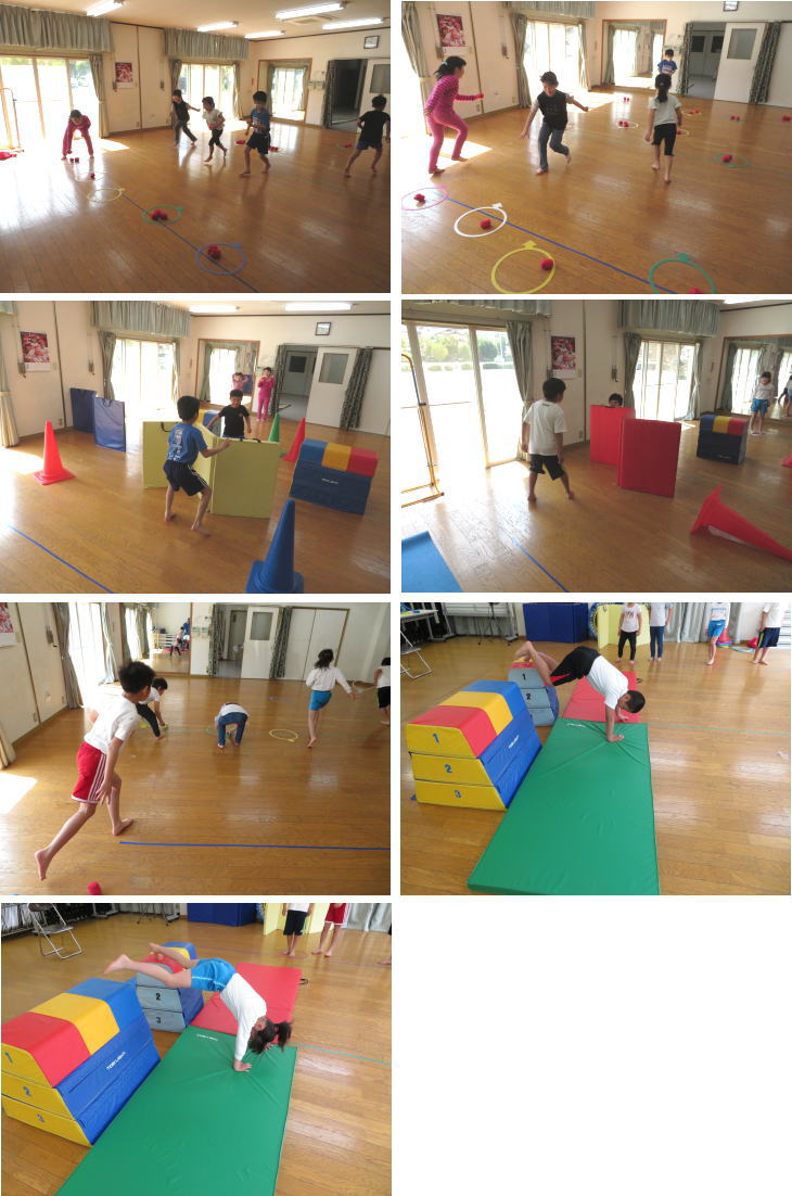 にんじゃあそび教室 逆立ちの練習 鬼ごっこ