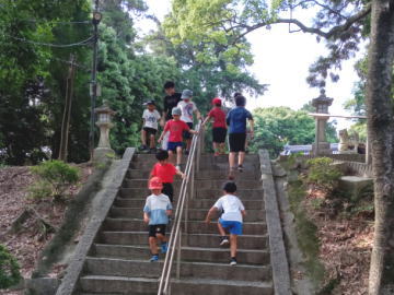 落合 空手教室 階段ダッシュ
