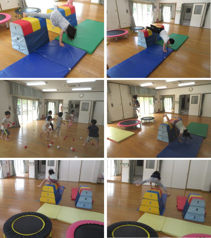 逆立ちの練習