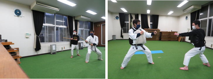 空手 組手 杖術