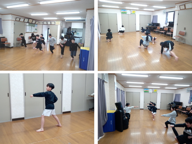 可部空手教室 前半クラス 稽古の様子