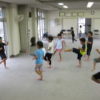 深川空手教室　基本稽古の様子