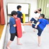 落合空手教室 ミット打ち稽古