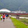 安佐北区 深川 空手教室 堤防 ランニング